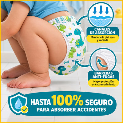 Pañales de transición reutilizables Moroa